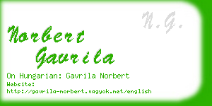 norbert gavrila business card